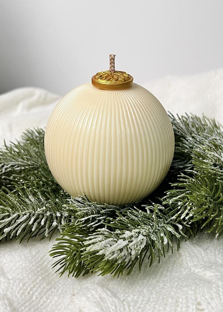 Свеча Ретро Шар бежевый