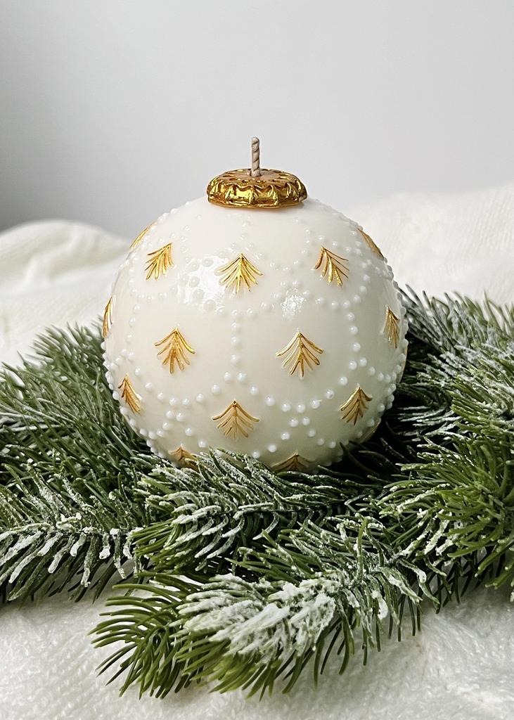 Свеча Ретро Шар белый