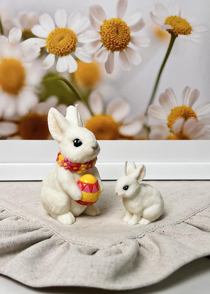 Свечи Кролик с пасхальным яйцом и Зайка набор