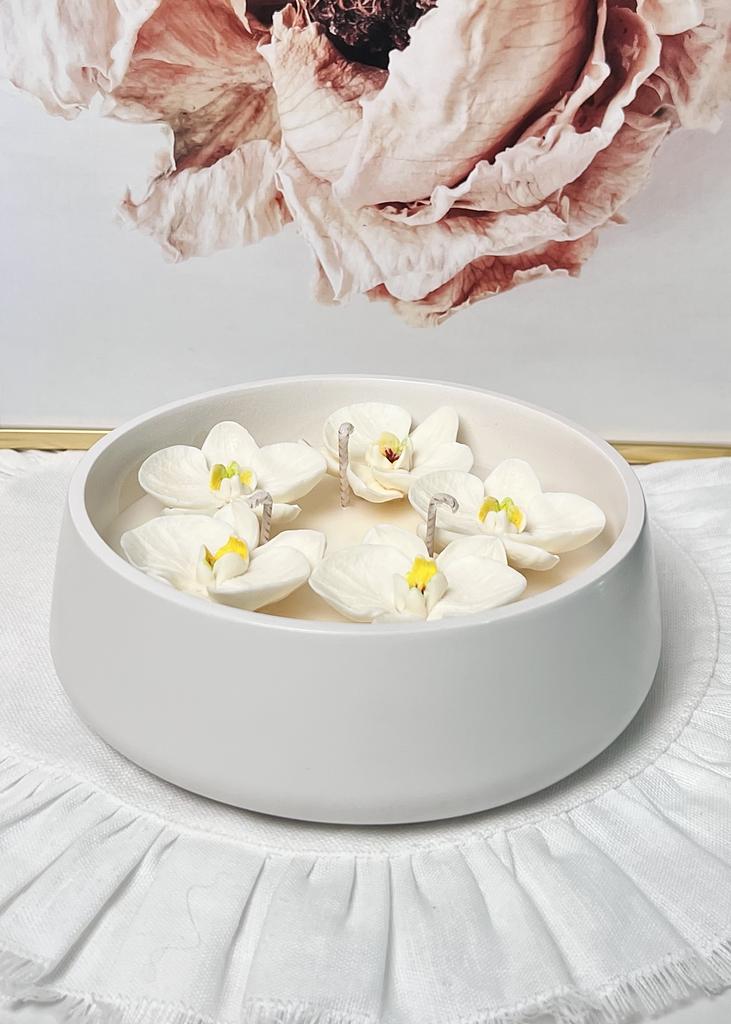 Свеча Ваза с орхидеями