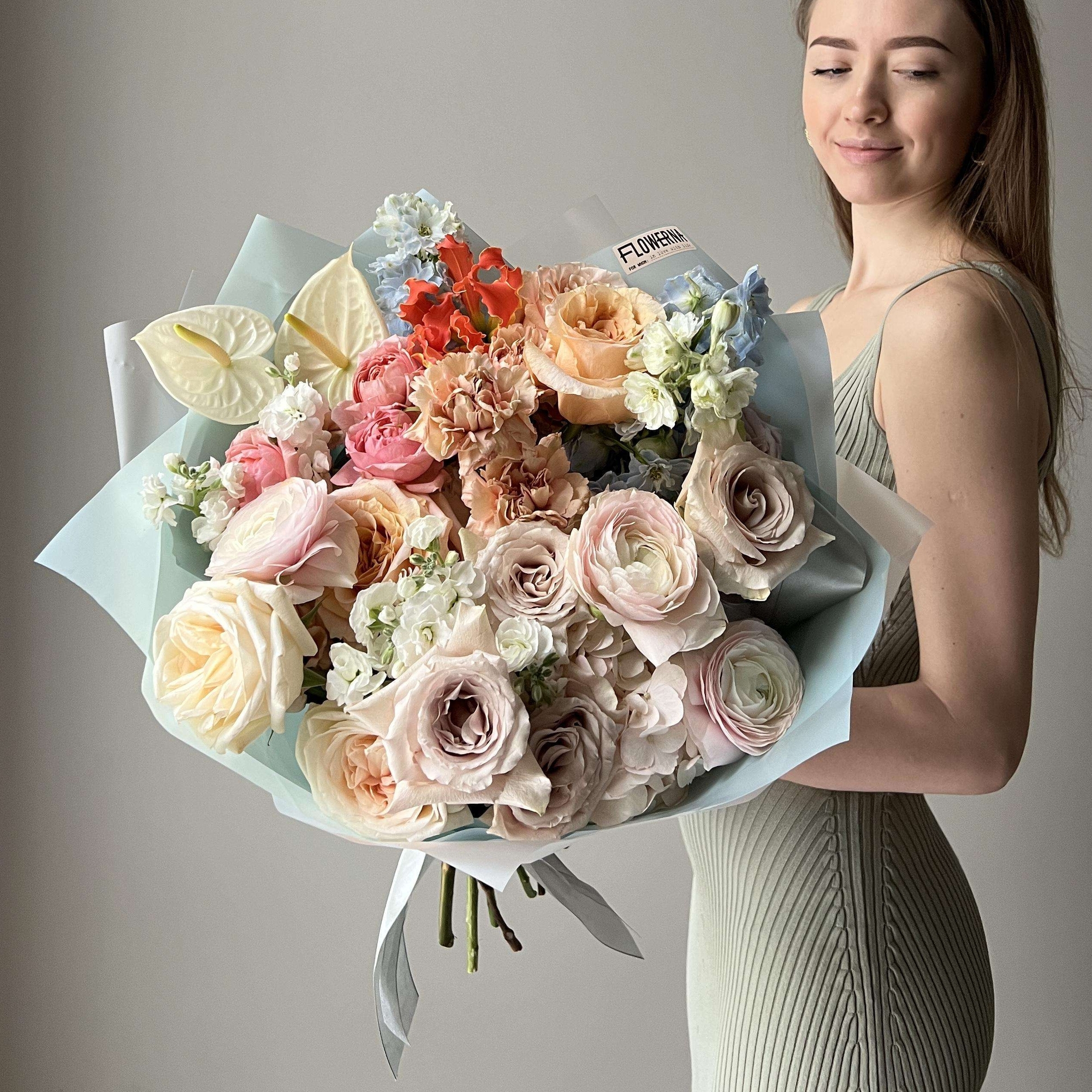 Авторский букет "Карибские каникулы" круглый