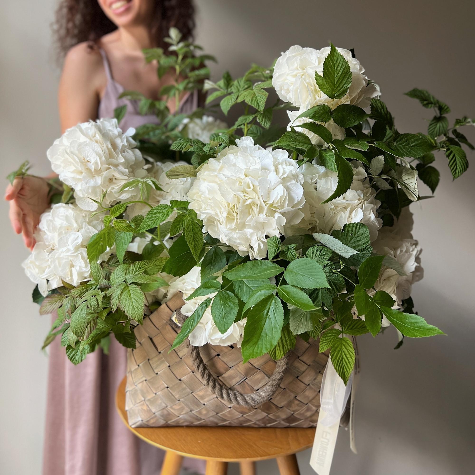 Дуо-корзина "Гортензия & малина"