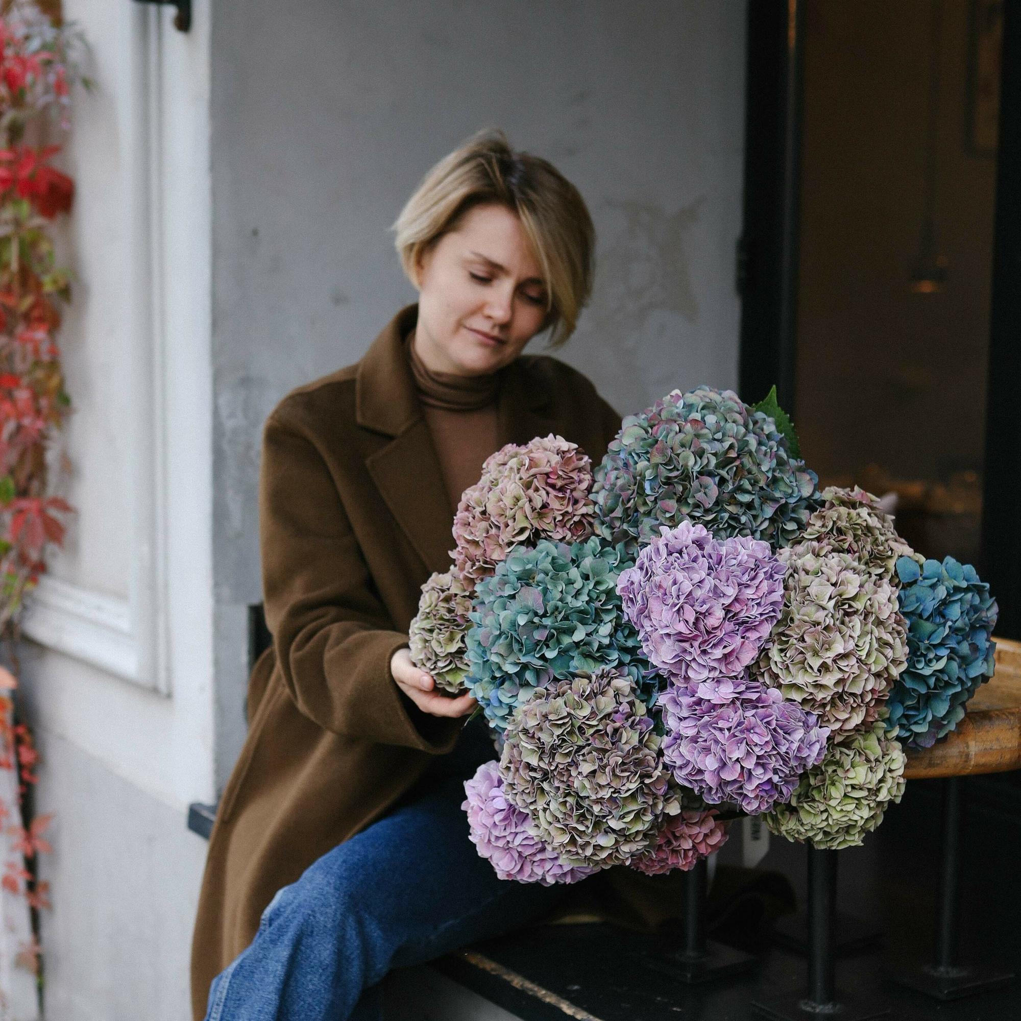 Букет из гортензий "Осенний Микс"