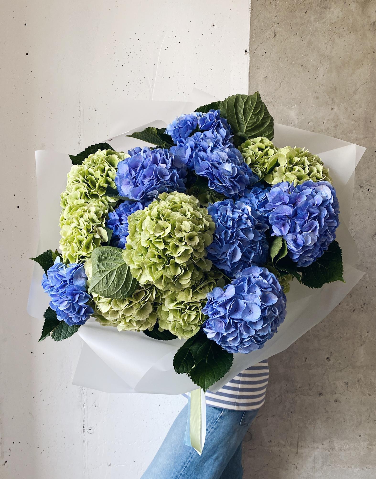 Букет из гортензий "Контрастный Микс"