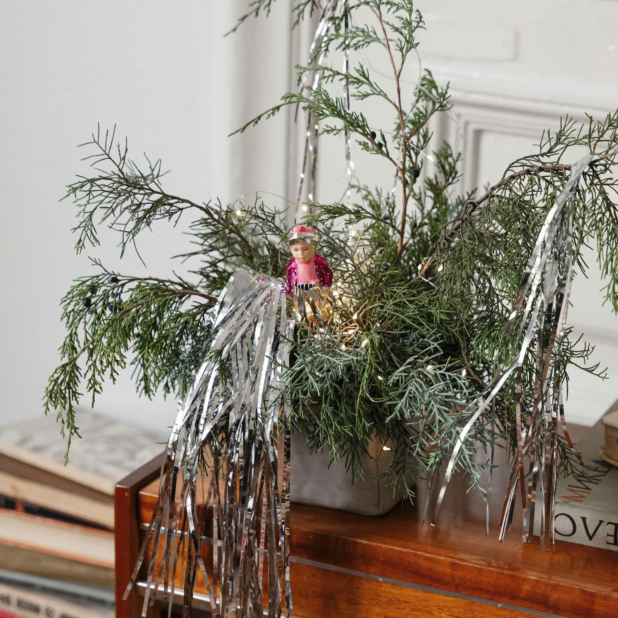 Новогодняя композиция в мешке "Ностальгия"