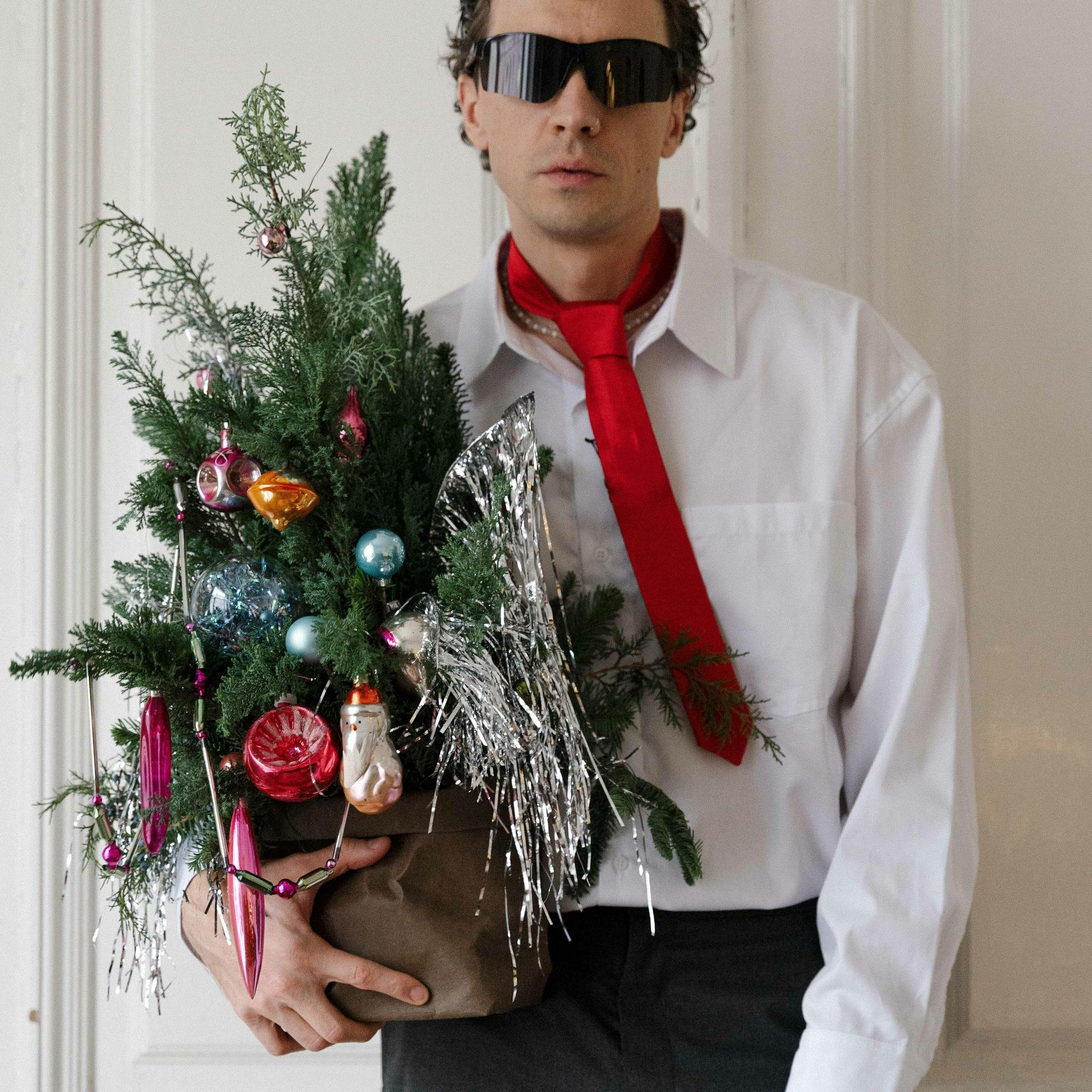 Новогодняя композиция-елка в мешке "Ностальгия"