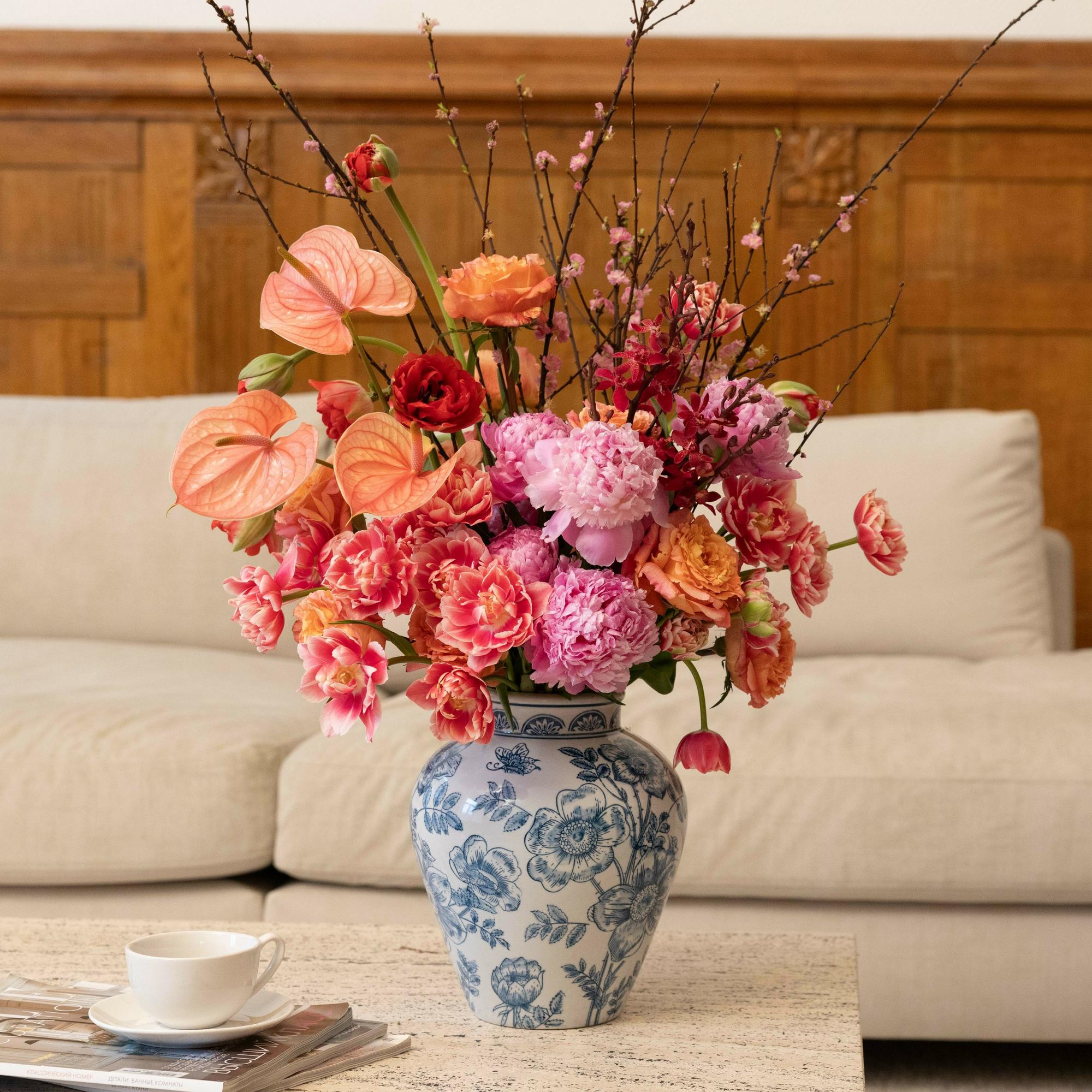 Садовый букет "Цветение пиона"