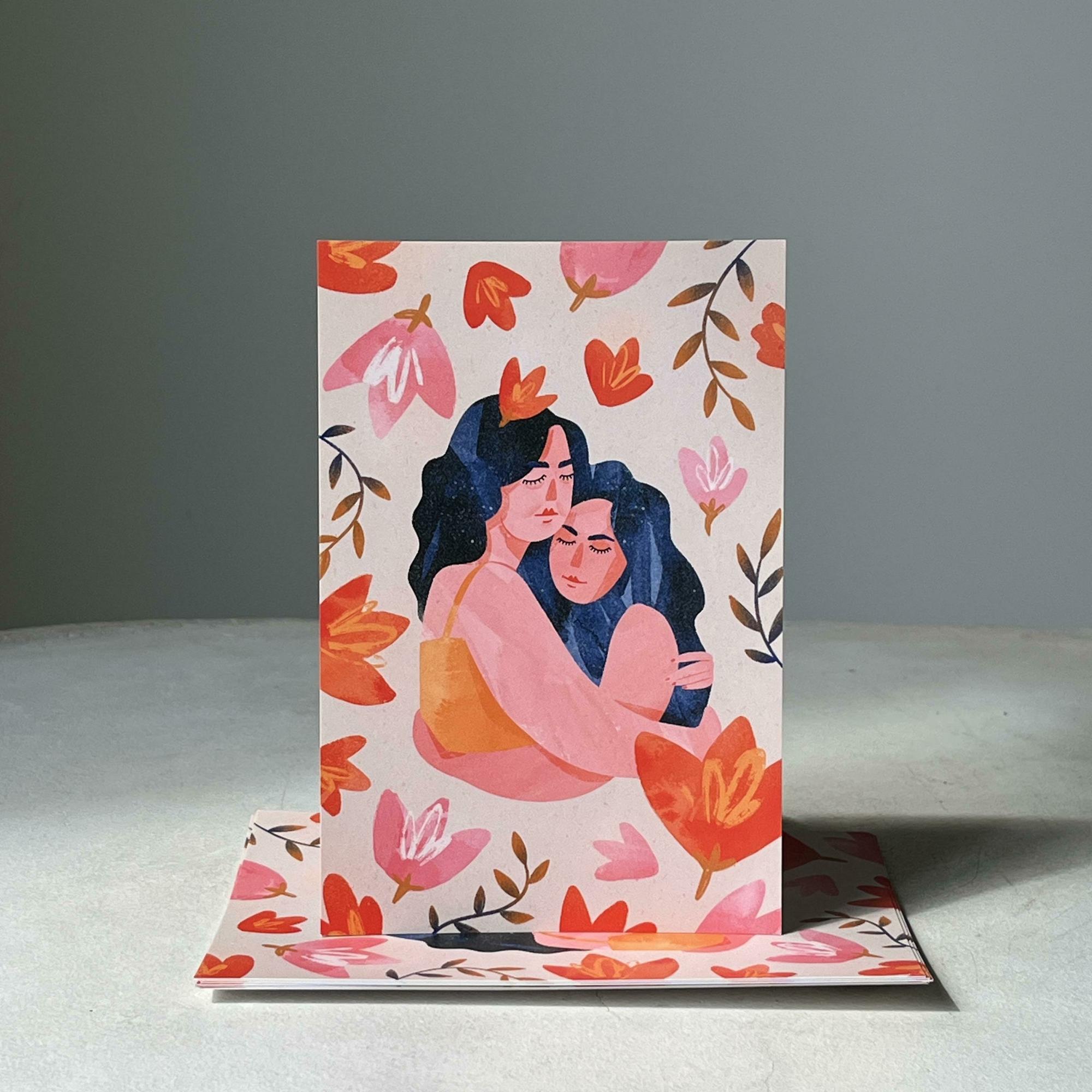 Открытка "Объятия"