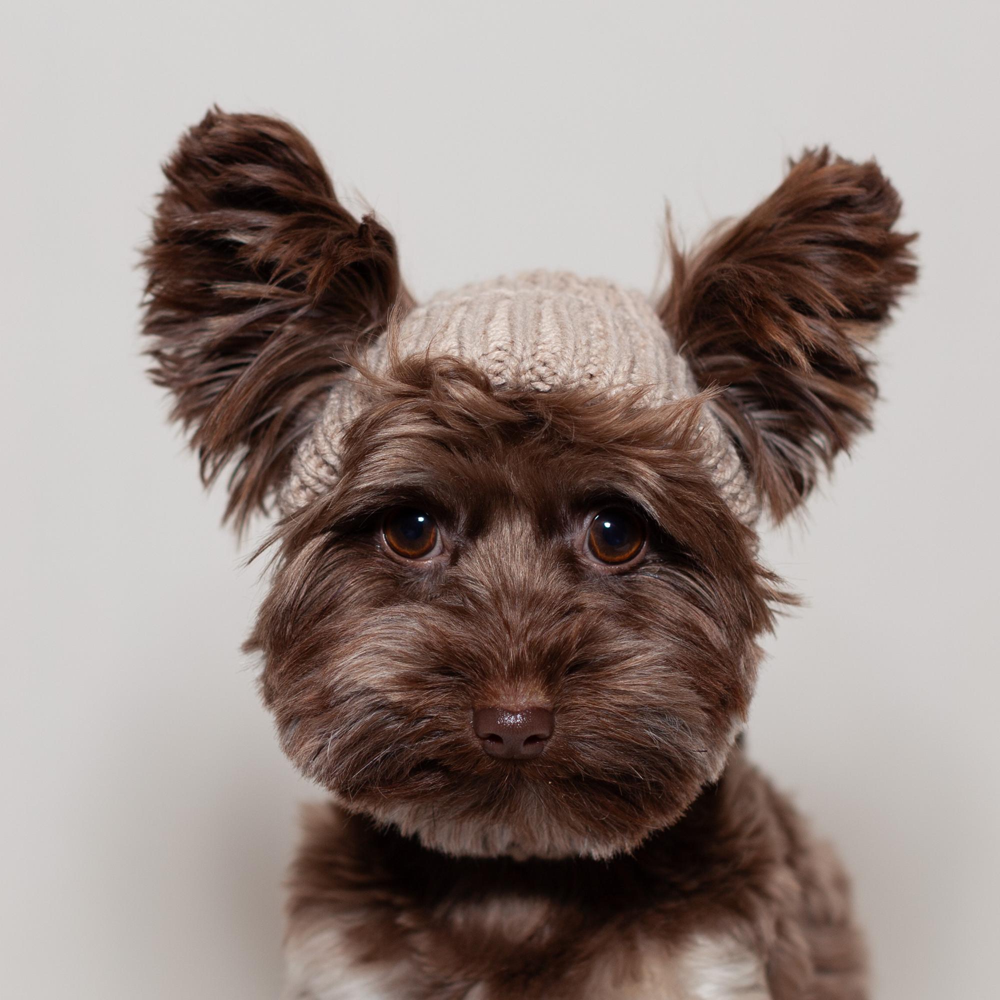 ШАПКА ВЯЗАНАЯ БЕЖЕВАЯ