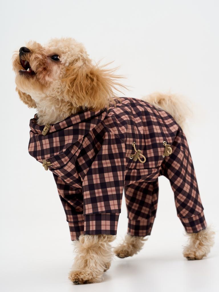 Комбинезон из софтшелла "клетка темная"