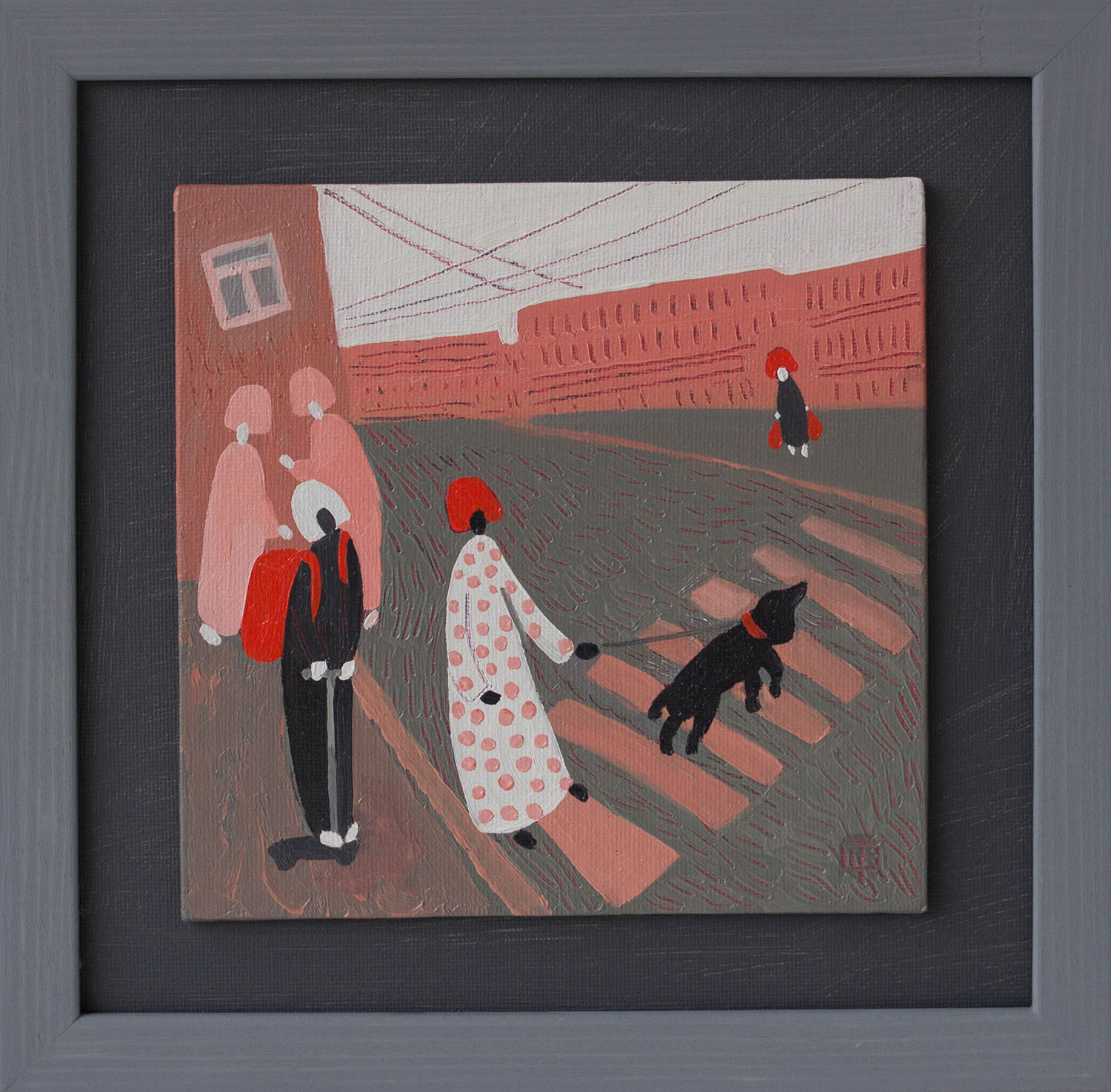 Картина "Прогулка по городу" из серии "Жизнь маленьких людей"