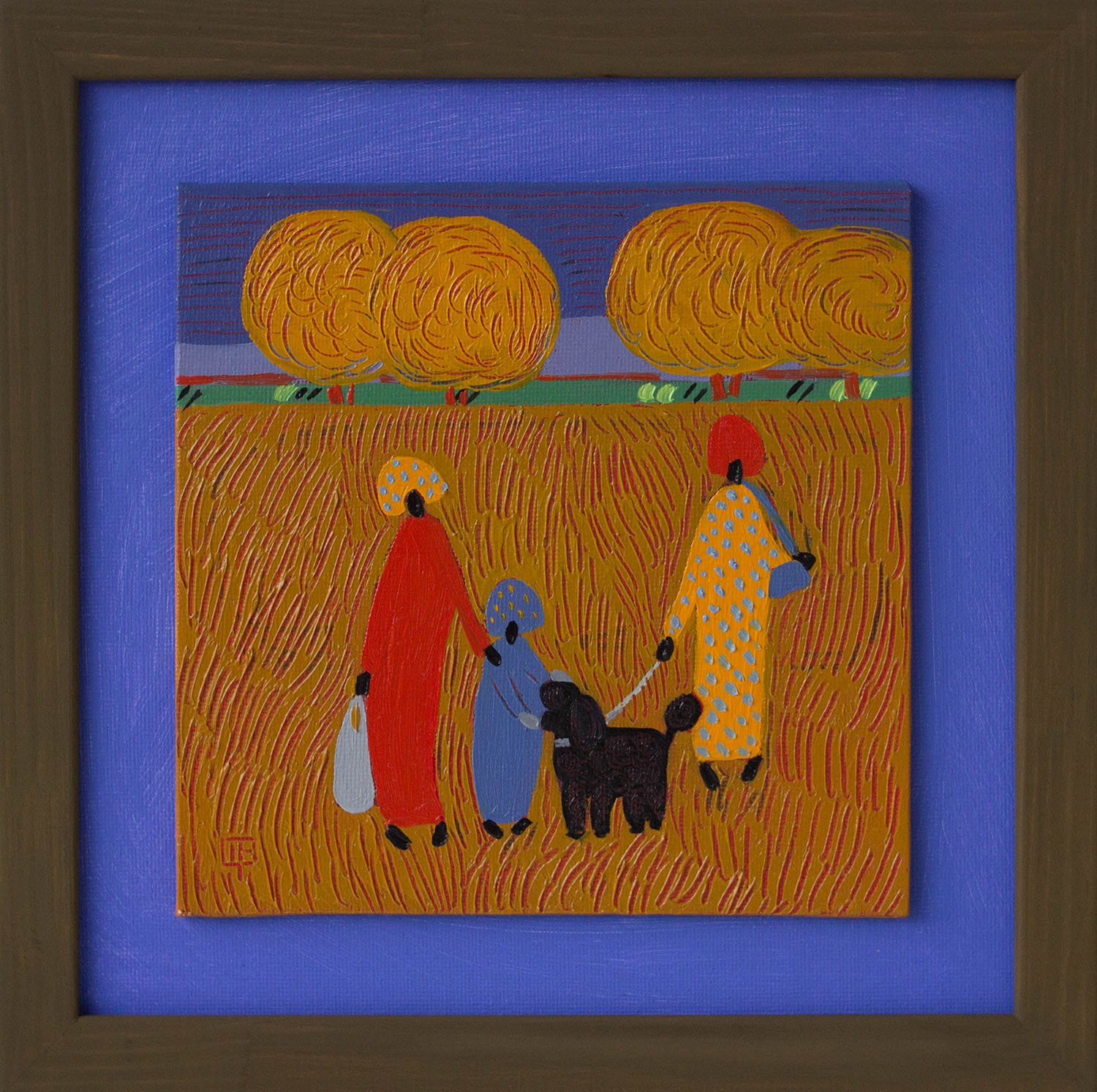 Картина "Прогулка в парке" из серии "Жизнь маленьких людей"