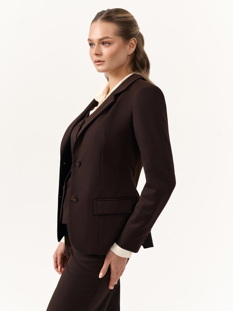 Жакет приталенный - Шоколад