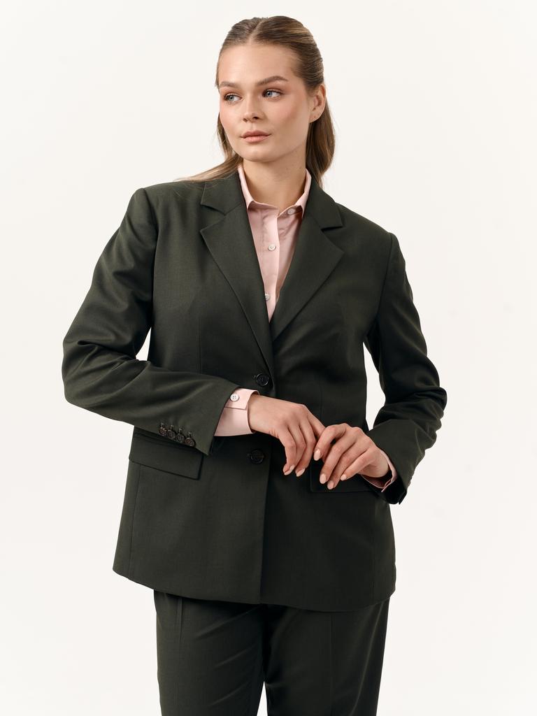 Жакет прямой - Бутылочный