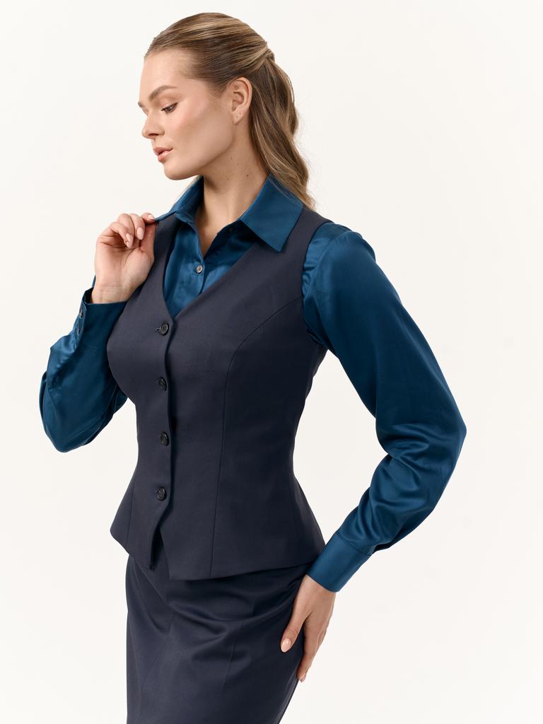 Приталенный жилет - Графит