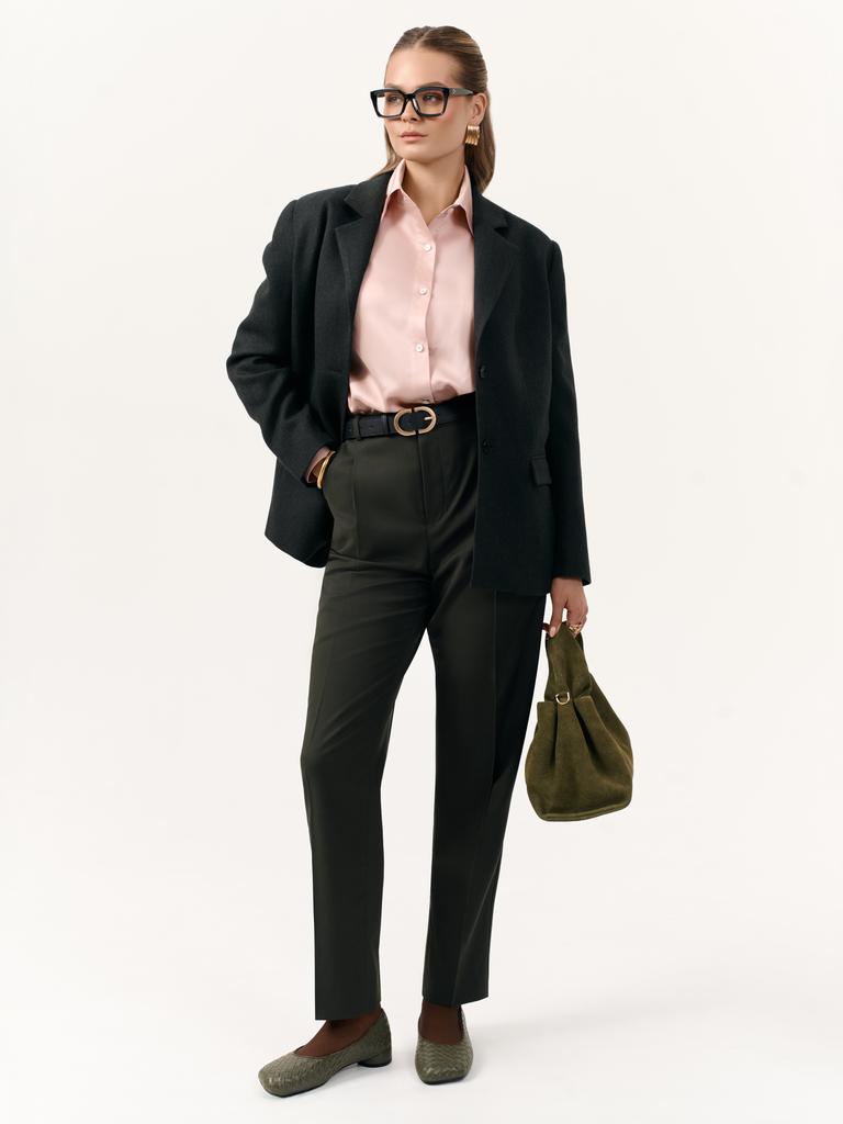 Прямые брюки База - Бутылочный