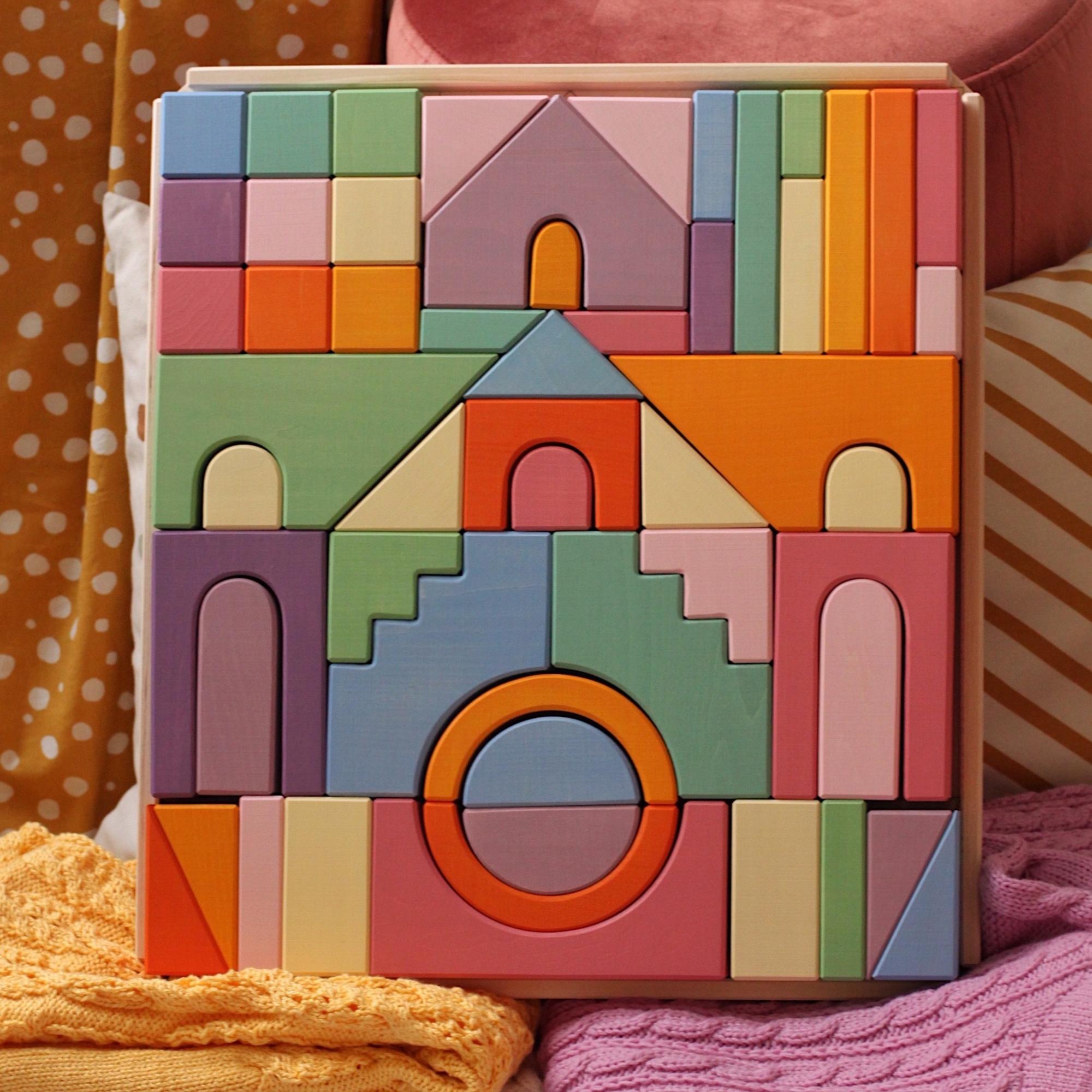 Большой Конструктор "Город" цвет Пастельный