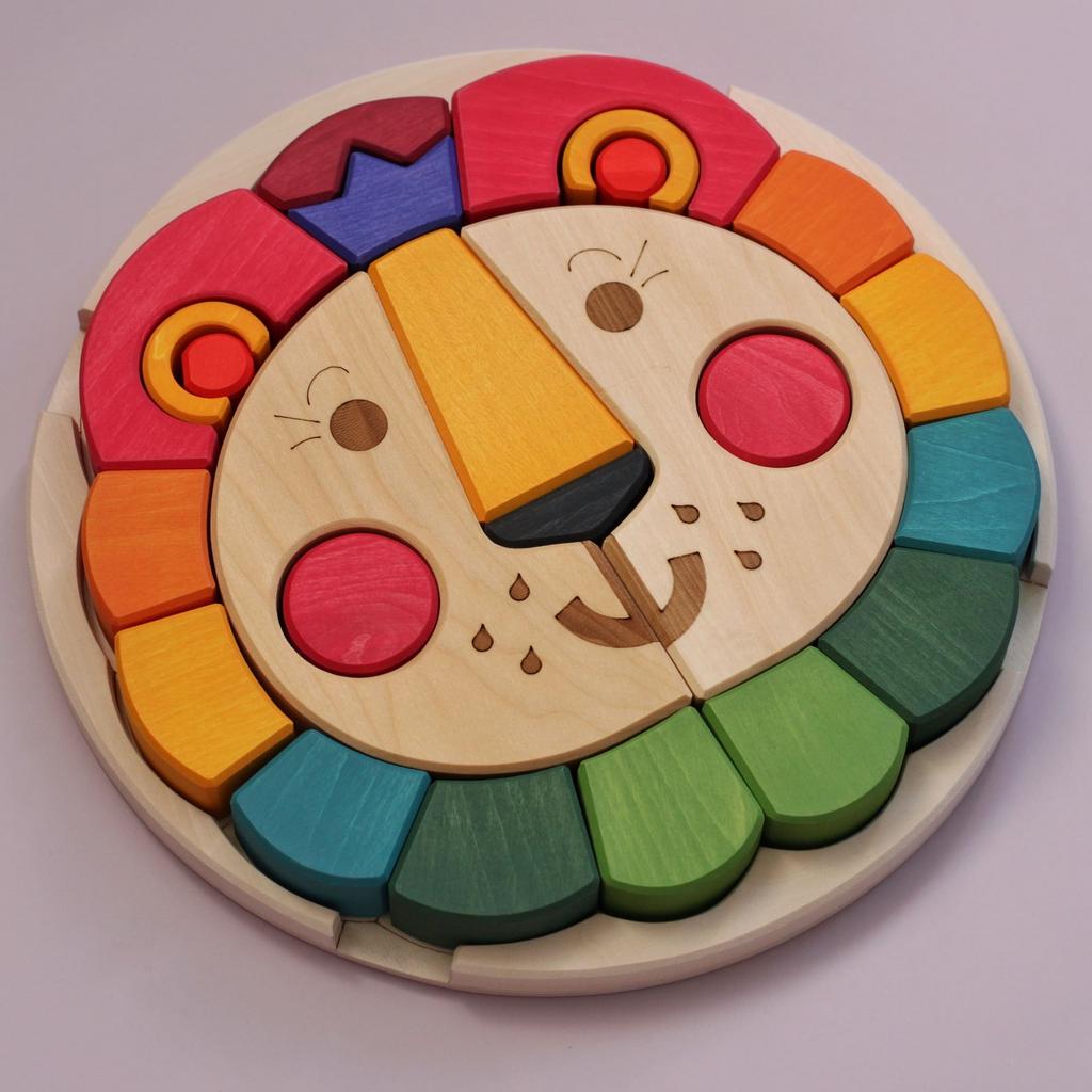 Пазл "Лев" цвет Радужный