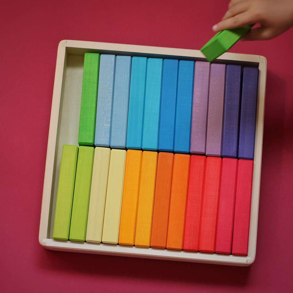 Большой набор "Кирпичики" цвет Радужный