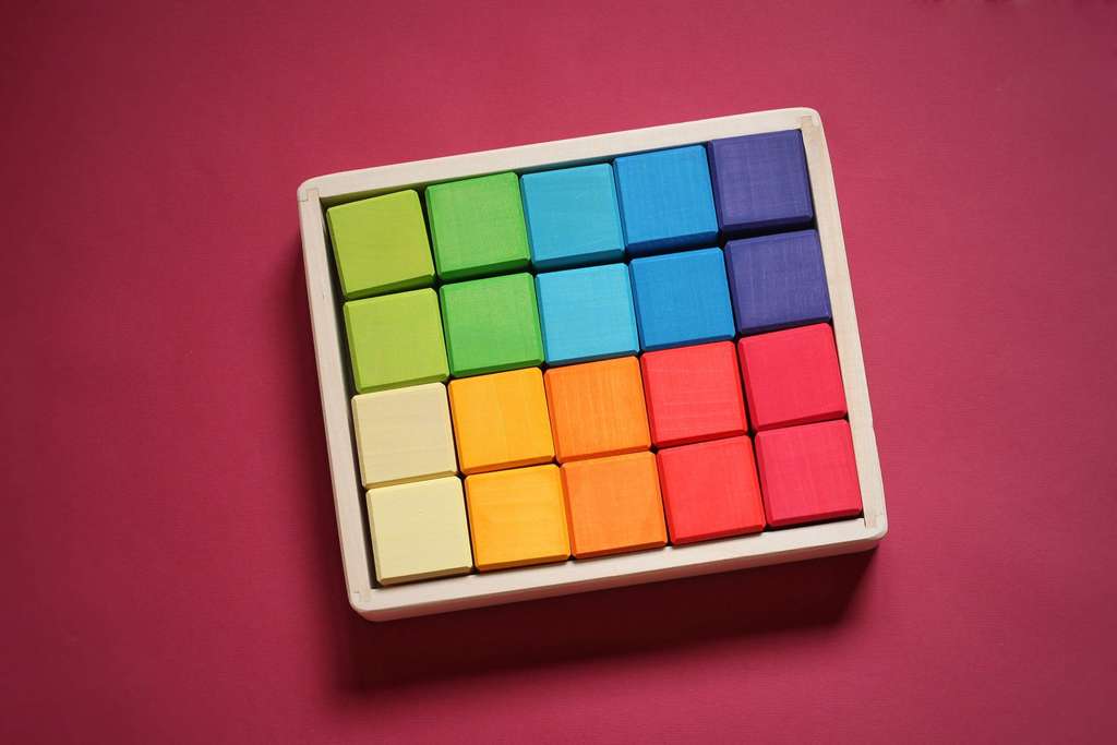 Набор"Кубики" цвет Радужный (тревел формат)