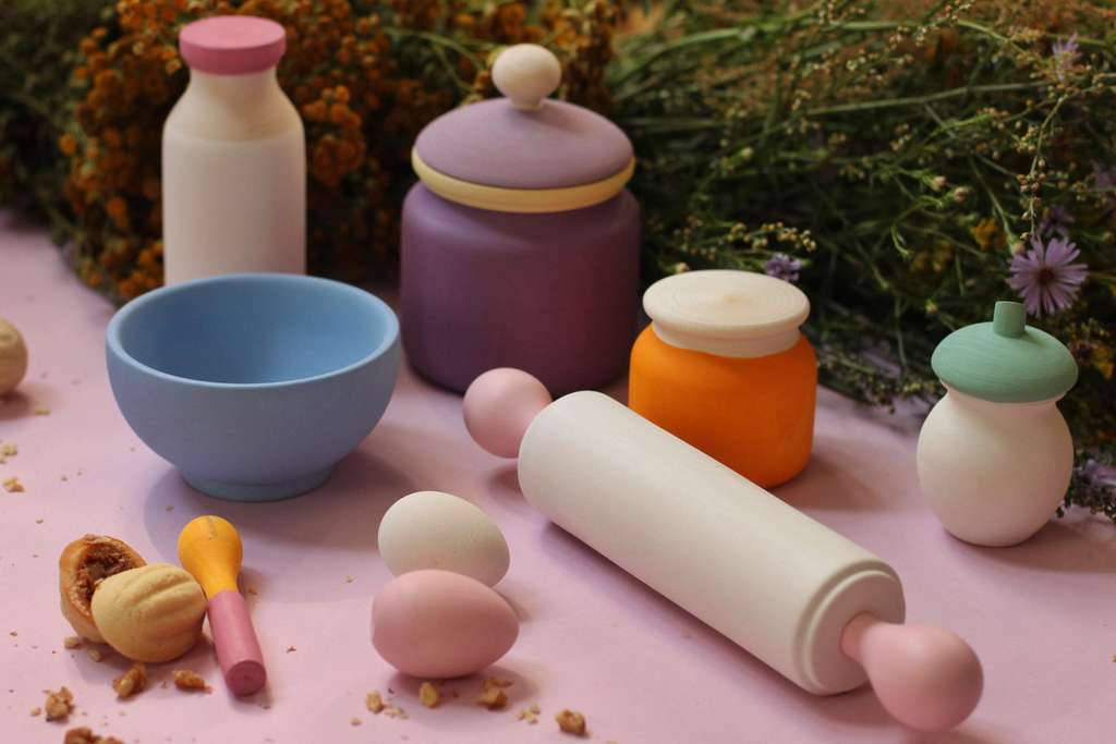 Набор игрушечной посуды  цвет "Пастельный"