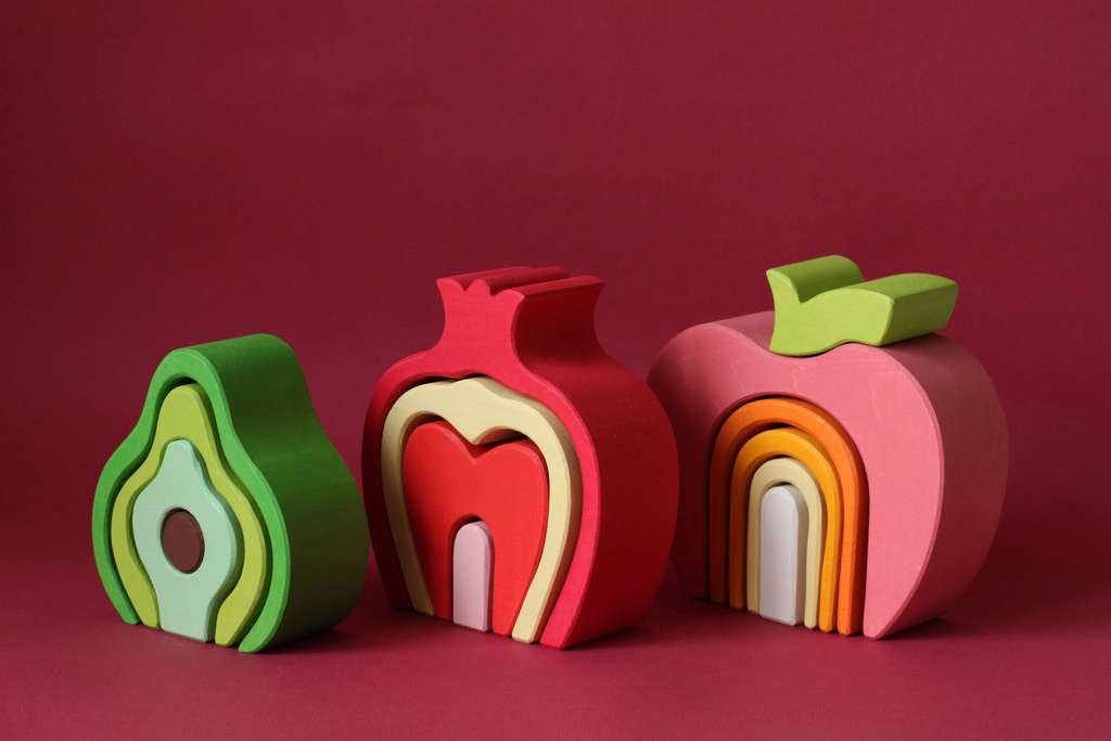 Набор Фрукты "Авокадо, яблоко, гранат"