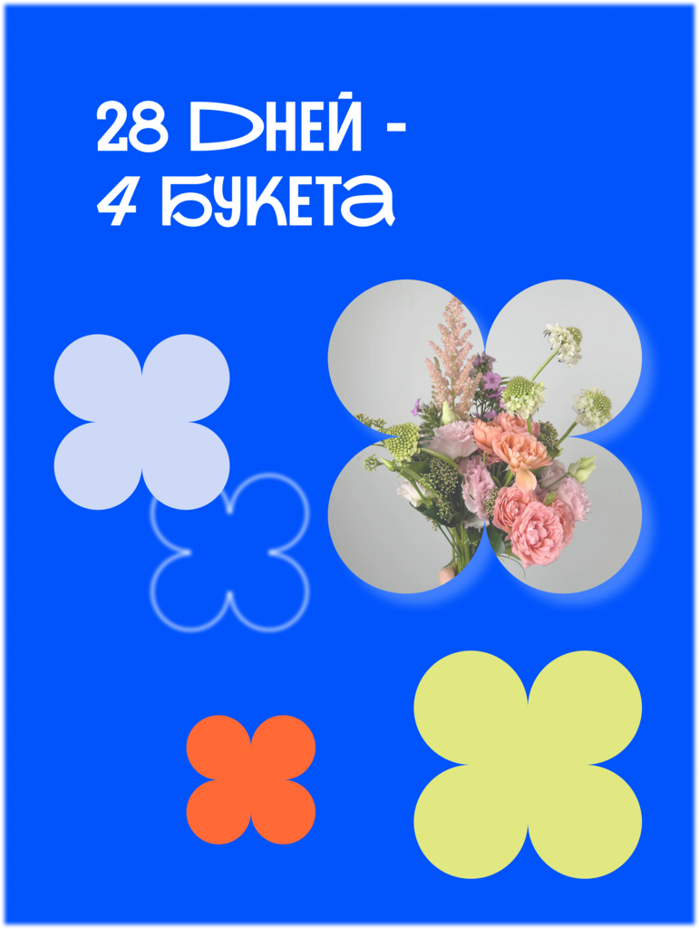 Цветочная подписка (4 букета)