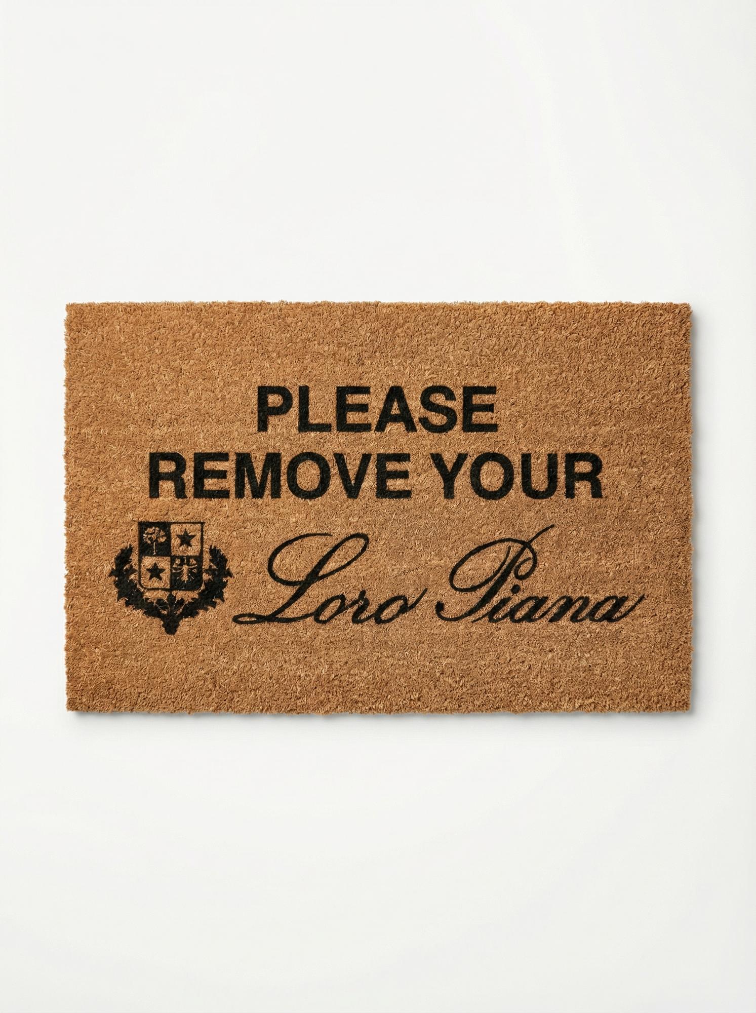 КОВРИК PLEASE REMOVE YOUR  LORO PIANA