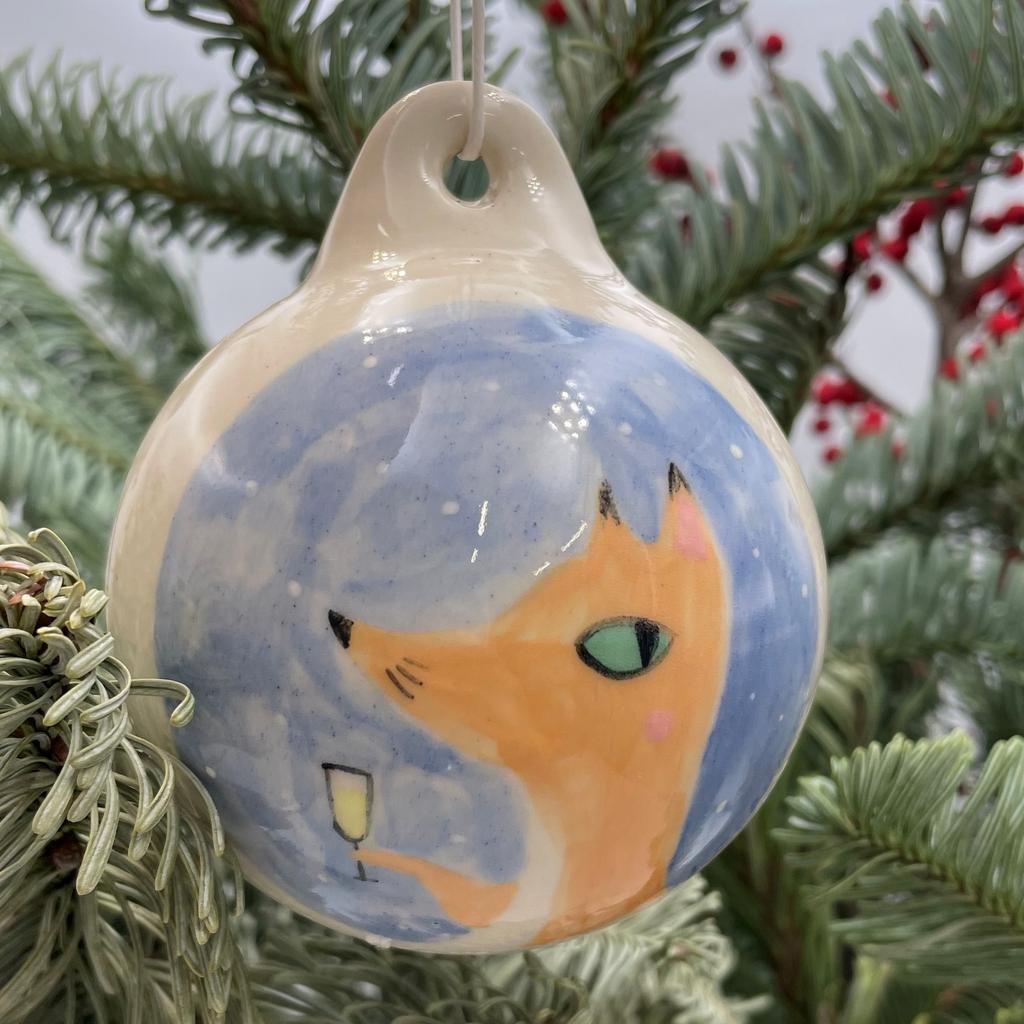 Ёлочный шар с лисой