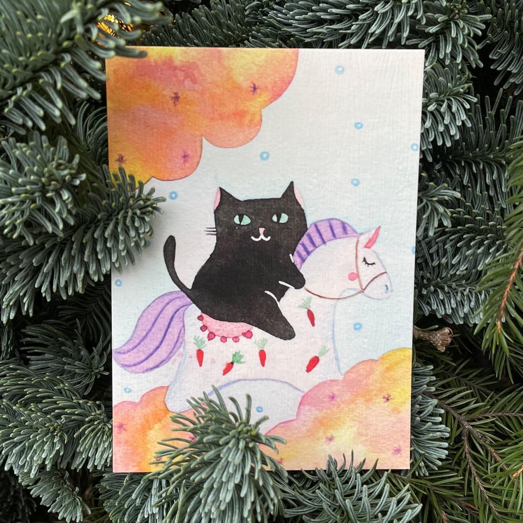 Открытка с котиком