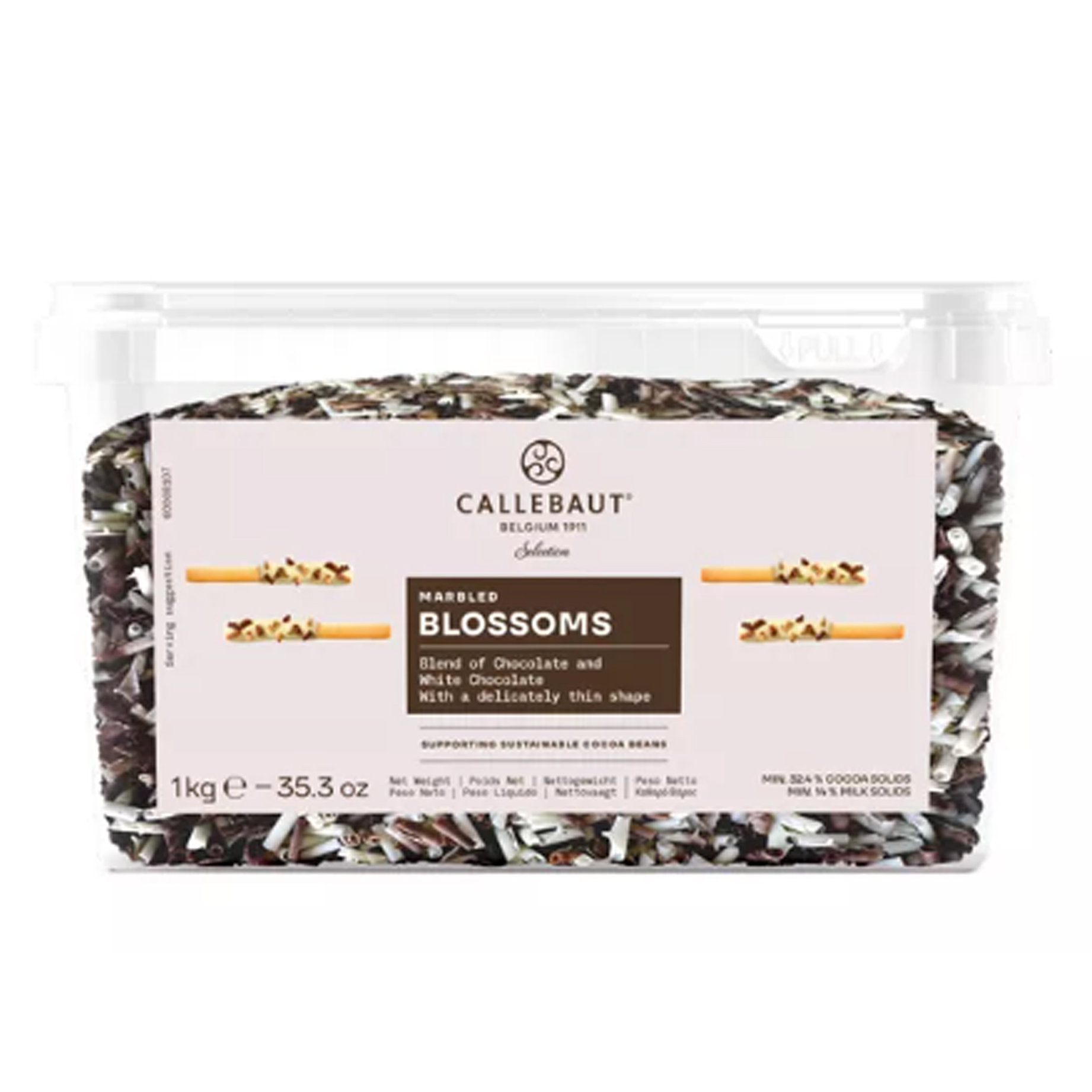 Шоколадные завитки Blossoms White & Dark Callebaut