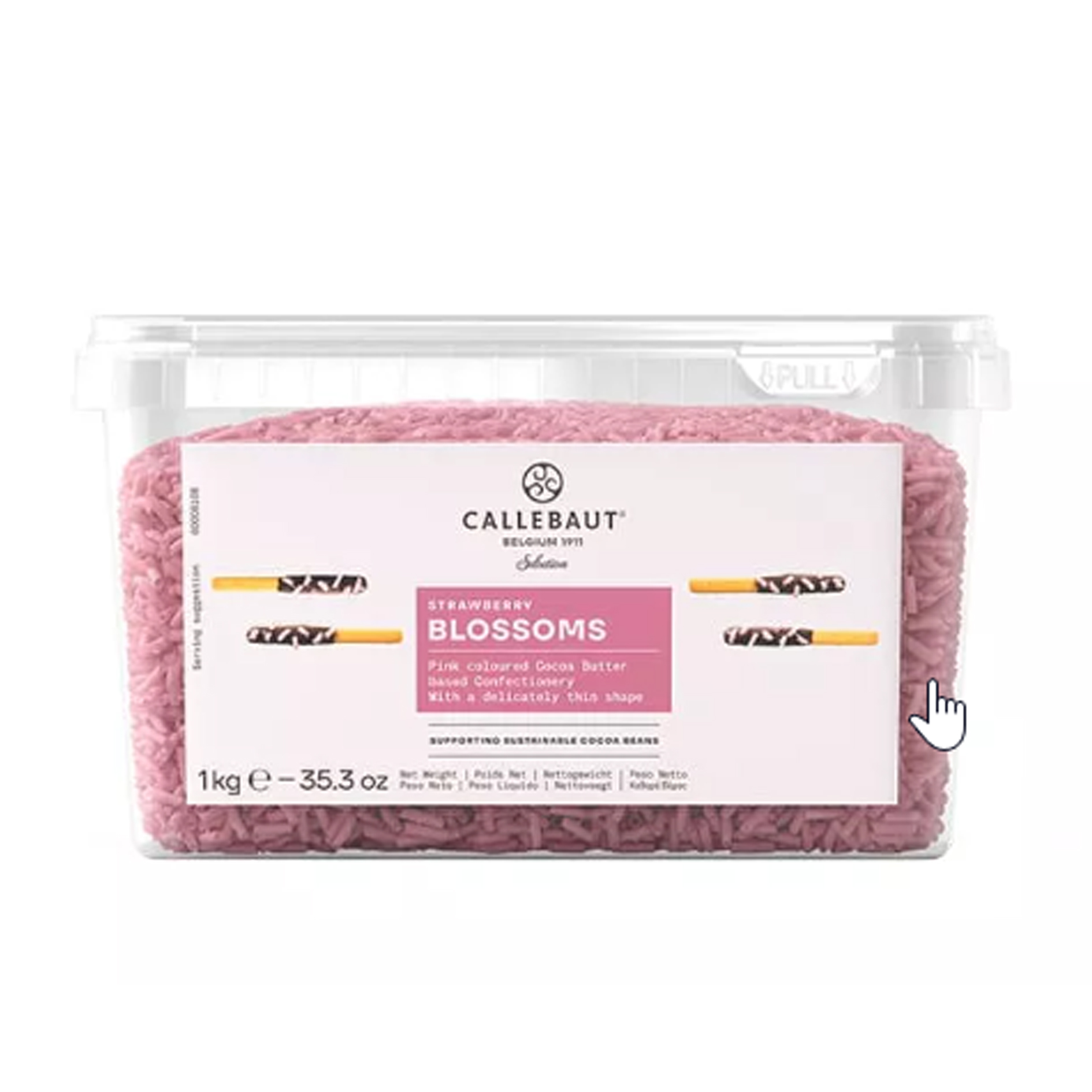Шоколадные завитки Blossoms Strawberry Callebaut