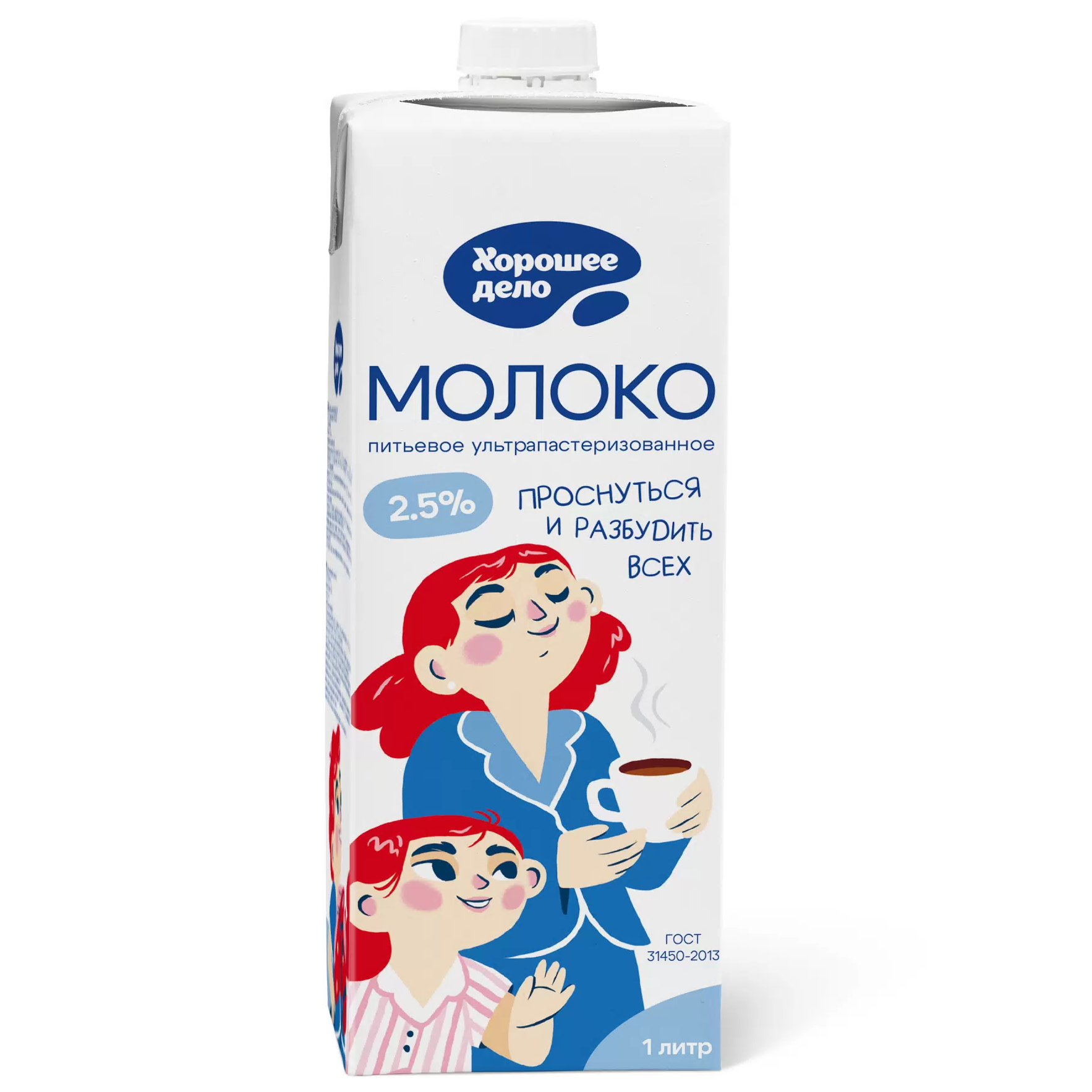 Молоко Хорошее дело 2,5%, 1 л,