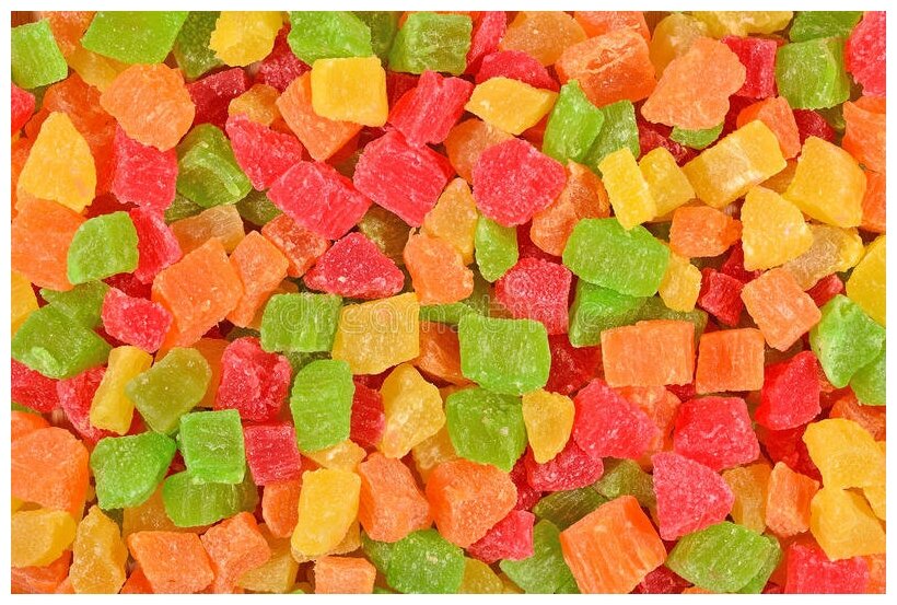 Папайя сушеная (цукаты) кубики 3-5 мм