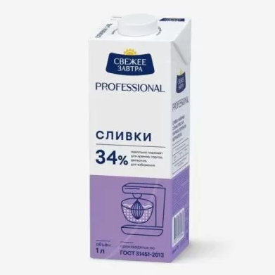 Сливки Свежее Завтра 34 1л.