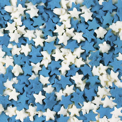 Посыпка Звезды бело-голубые