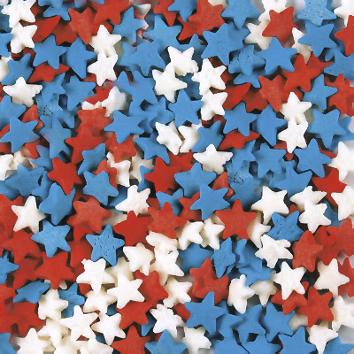 Посыпка Звезды красные, белые, синие