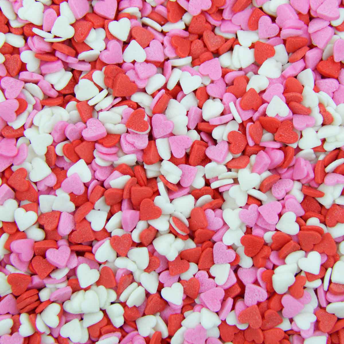 Посыпка Сердечки красно-бело-розовые МИНИ