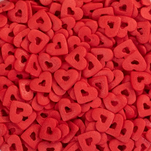Посыпка Сердечки красные большие двойные