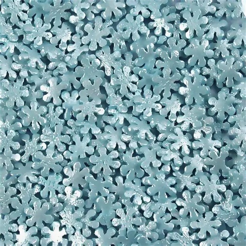 Посыпка Снежинки голубые перламутровые