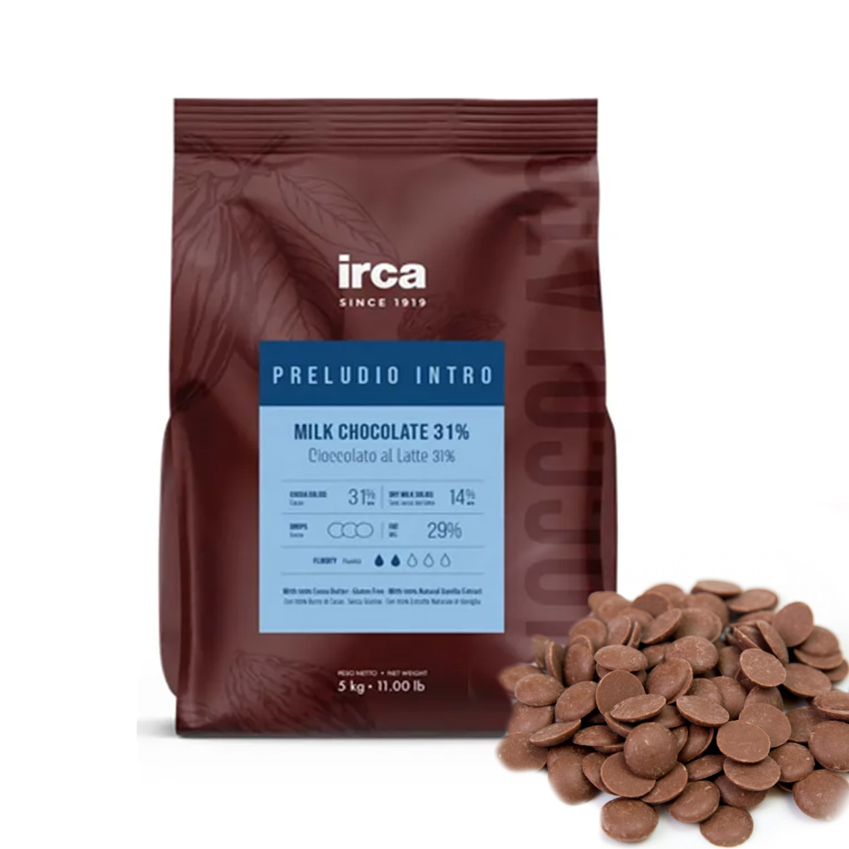 ШОКОЛАД молочный Preludio Intro Latte 31%