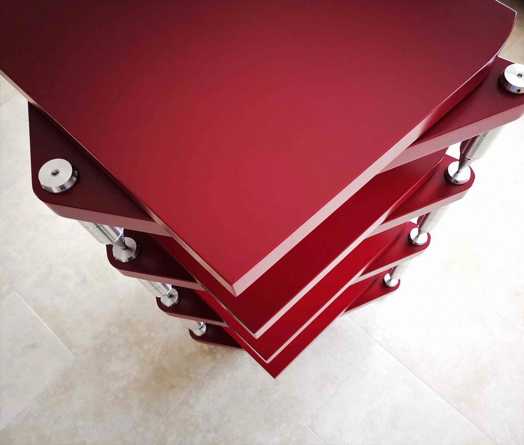 Нижняя полка Pillartech Audio Zeus PRO Boreaux red