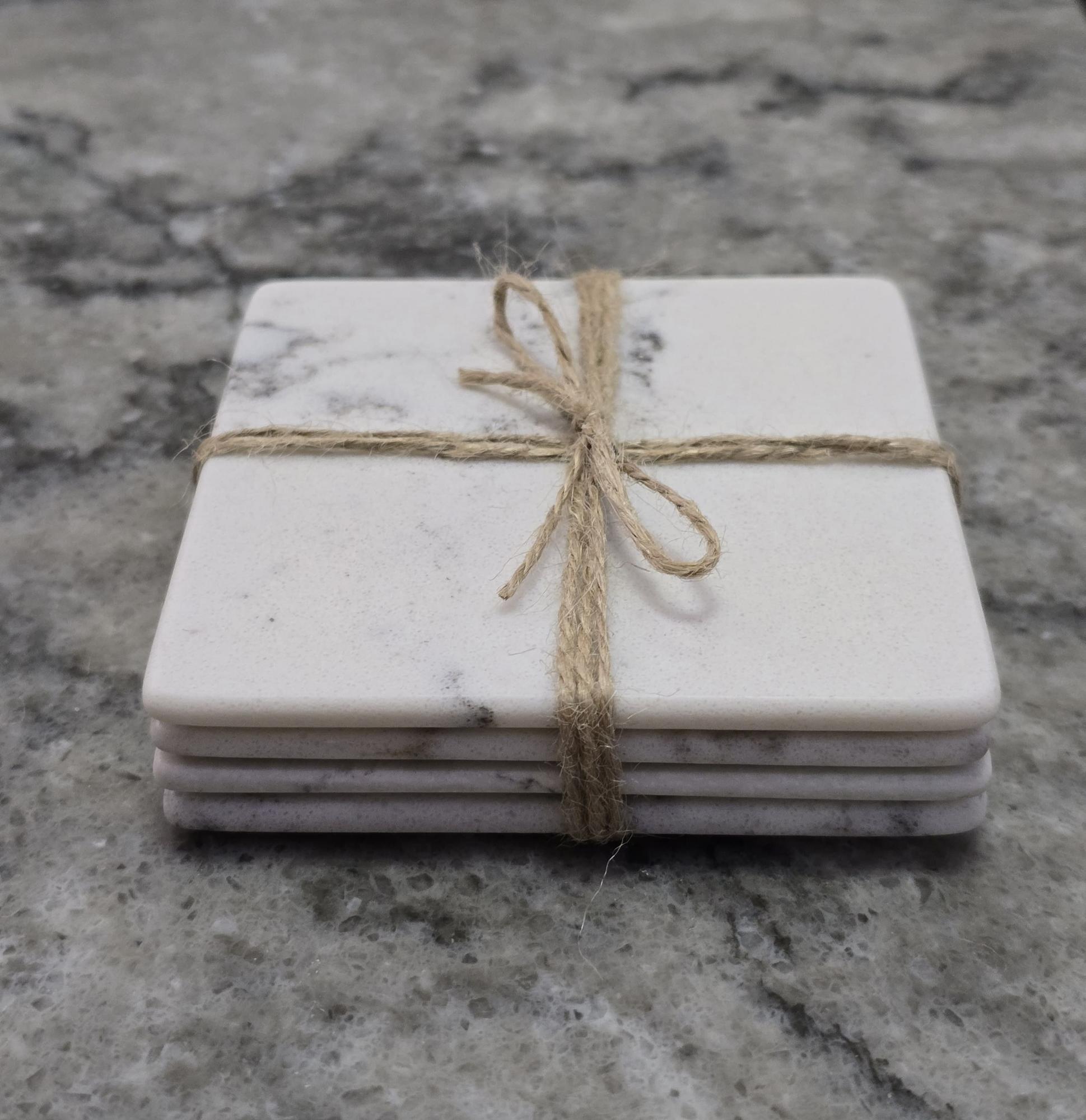 Набор из 4-х подставок под стаканы из кварца (ПК-02)