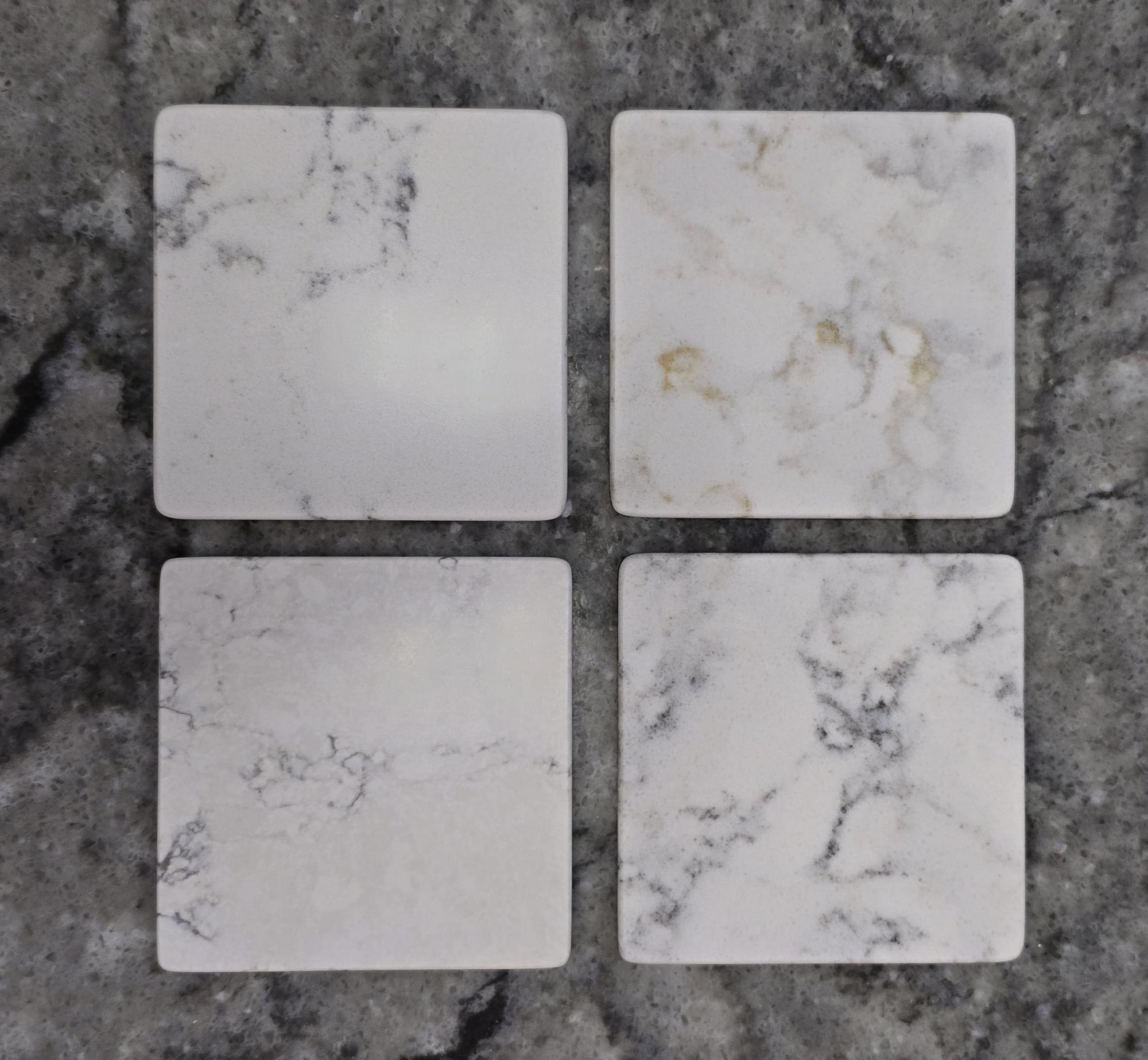 Набор из 4-х подставок под стаканы из кварца (ПК-02)