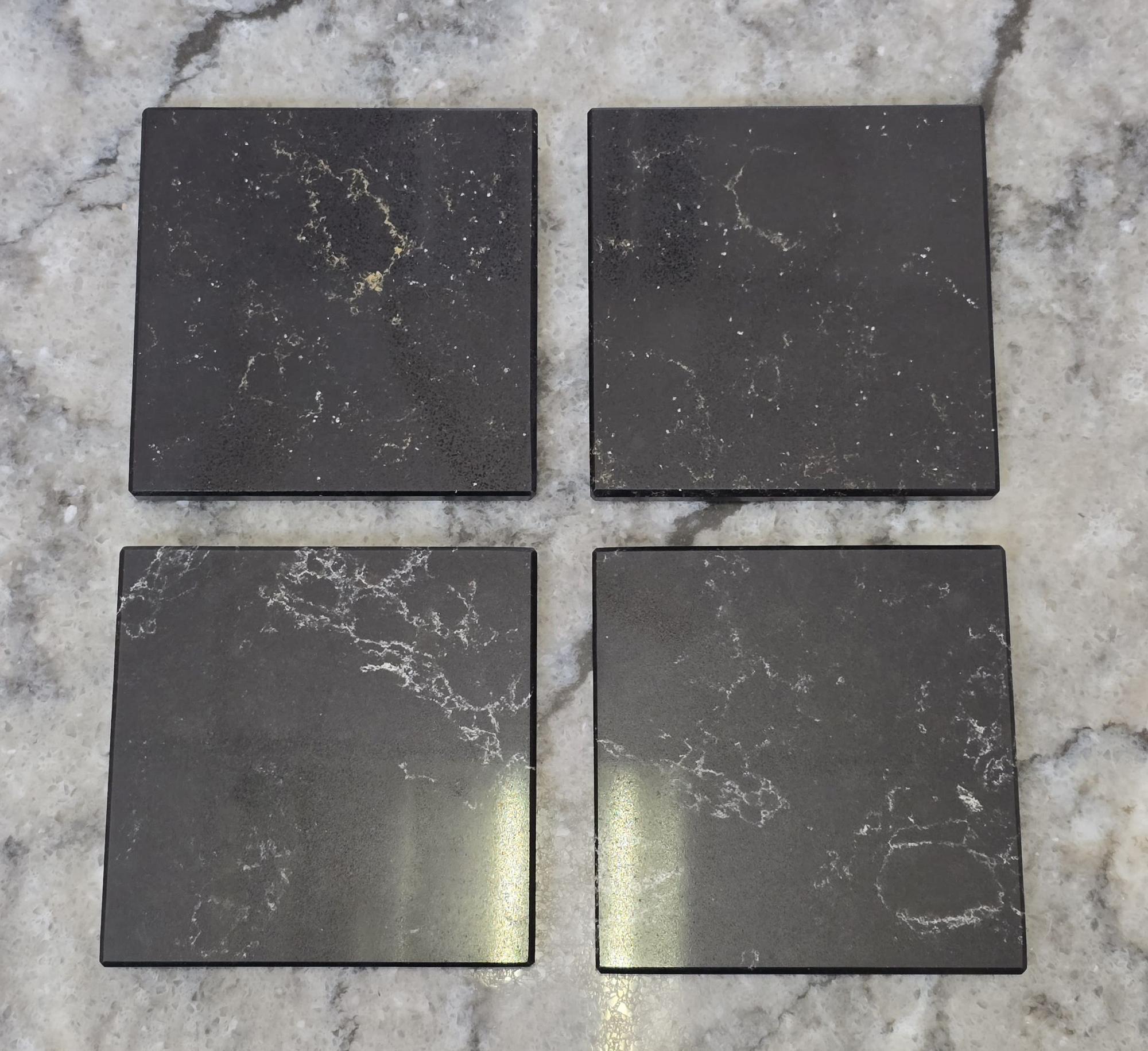 Набор из 4-х подставок под кружки и стаканы из кварца (ПК-06)