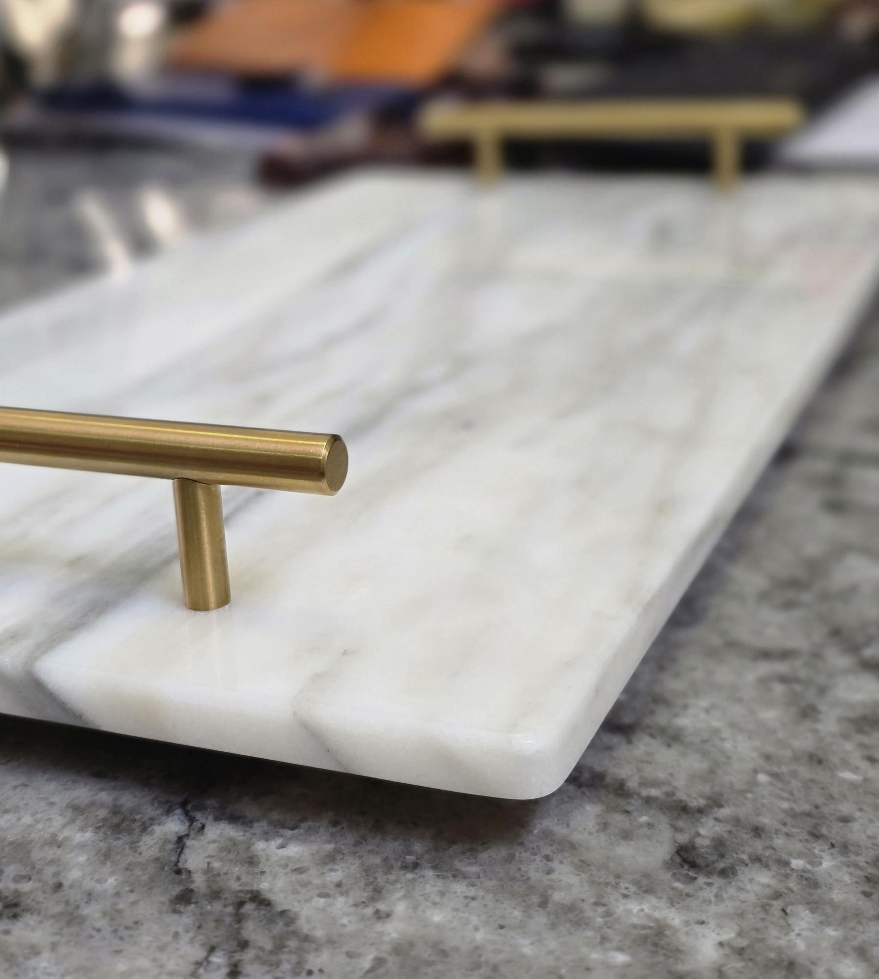 Поднос мраморный с ручками (ПМ-04)