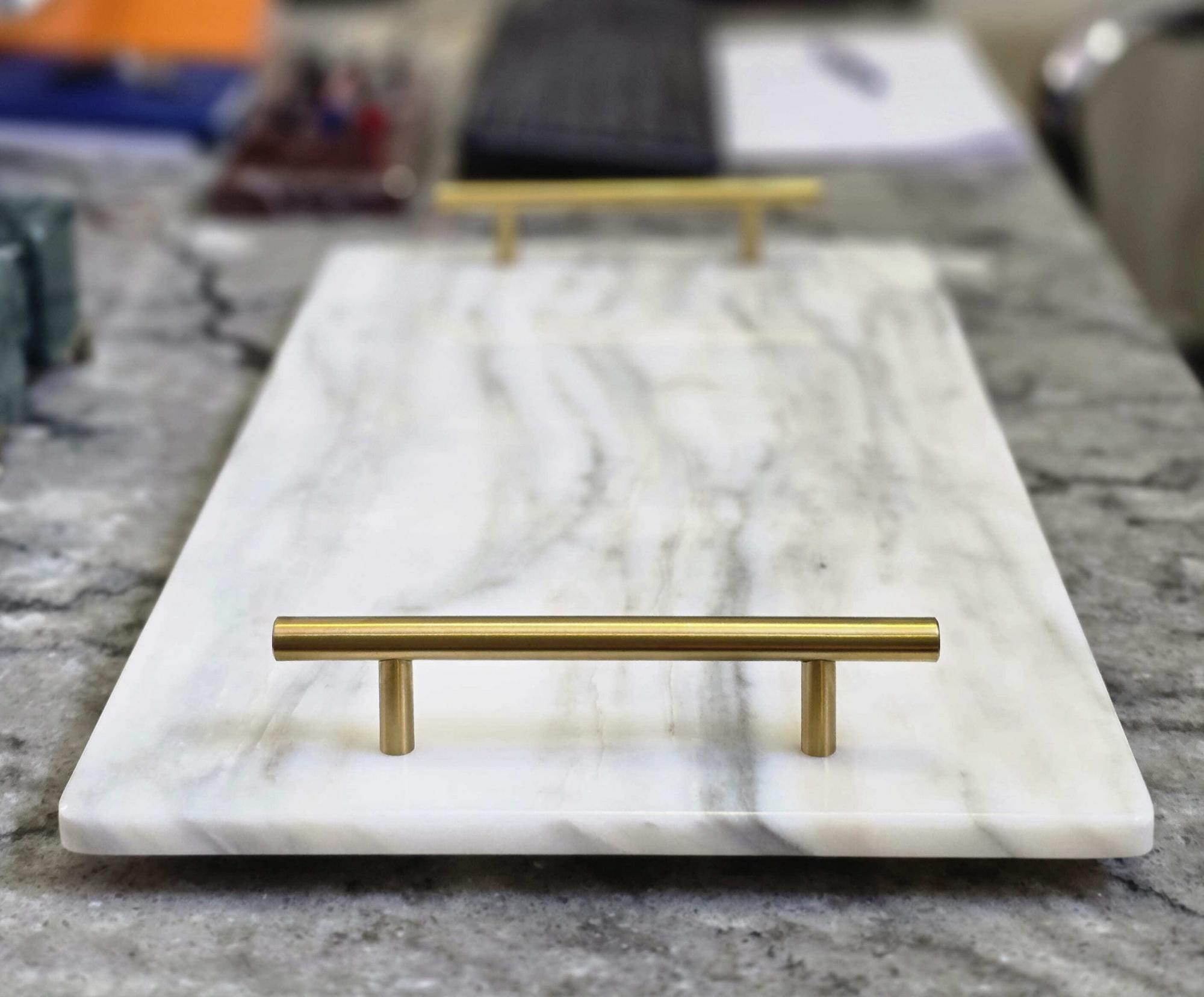 Поднос мраморный с ручками (ПМ-04)