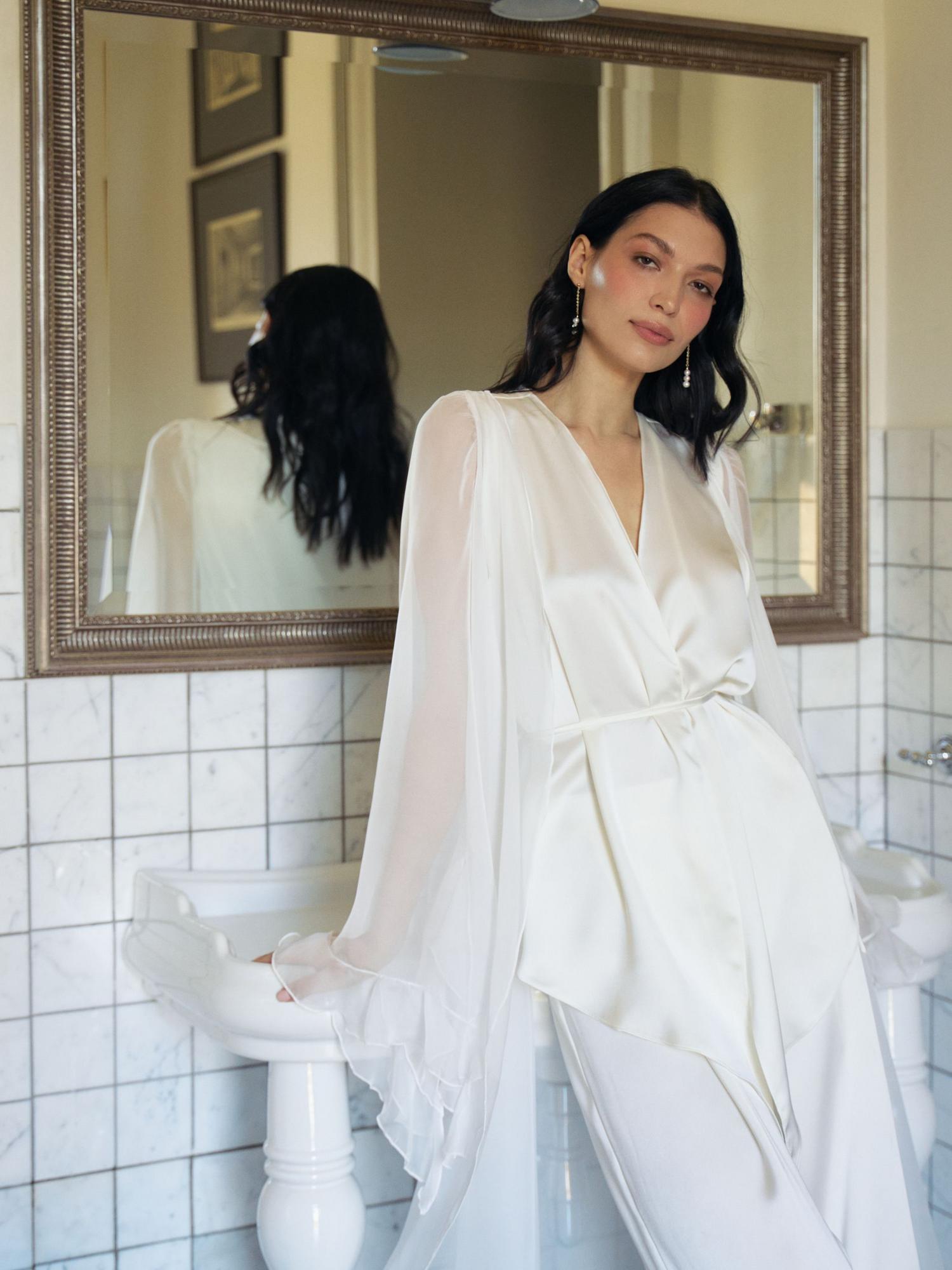 КОМПЛЕКТ "УТРЕННИЙ ПИОН" - ХАЛАТ, ТОП И БРЮКИ