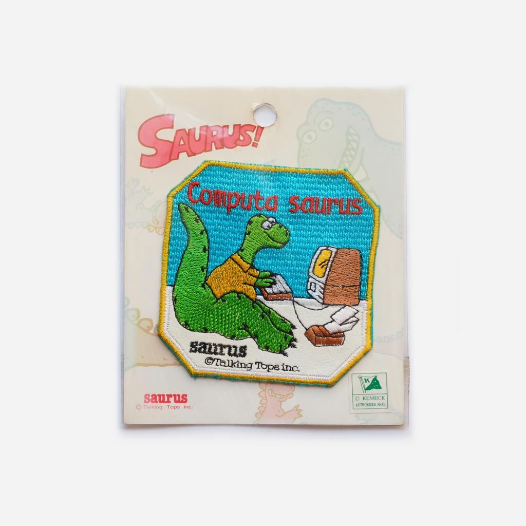 ВИНТАЖНАЯ НАШИВКА COMPUTASAURUS 80-Х ГОДОВ