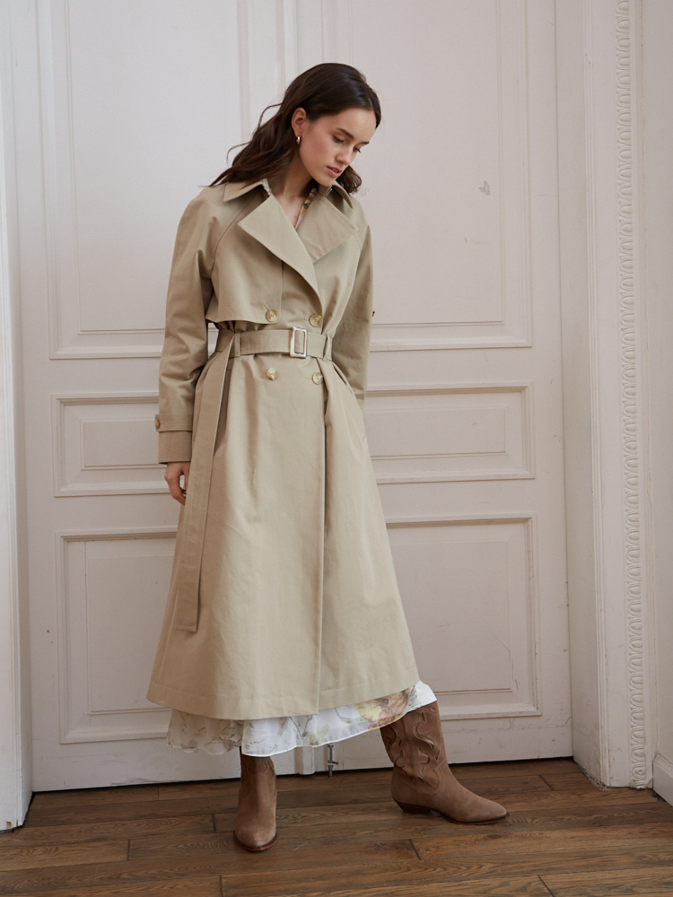 Тренч двубортный